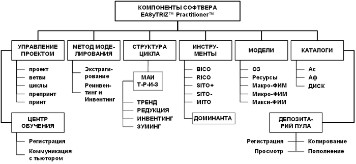 Структура и функции EASyTRIZ™ Practicioner™